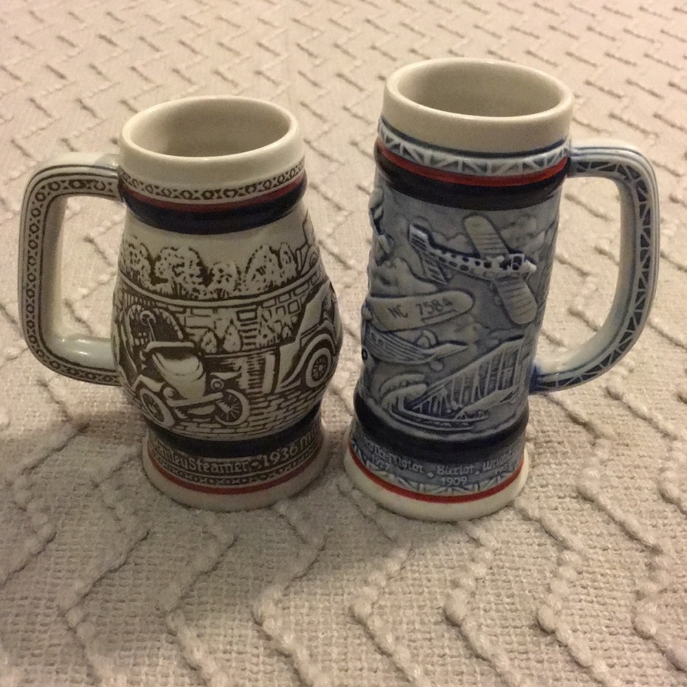 Set of 2 Vintage 1982 Avon Beer Steins